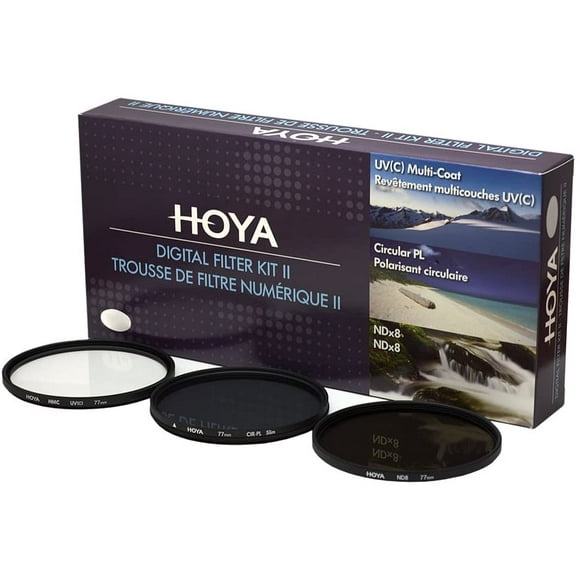 Hoya 62mm (HMC Uv/polariseur Circulaire / ND8) 3 Filtres Numériques avec Pochette