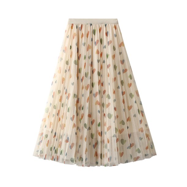 TRKIYQC Falda de Malla para Mujer con Cintura Elástica, Patrón de Puntos Multicapa Estilo Dulce Ropa de Verano TRKIYQC perder