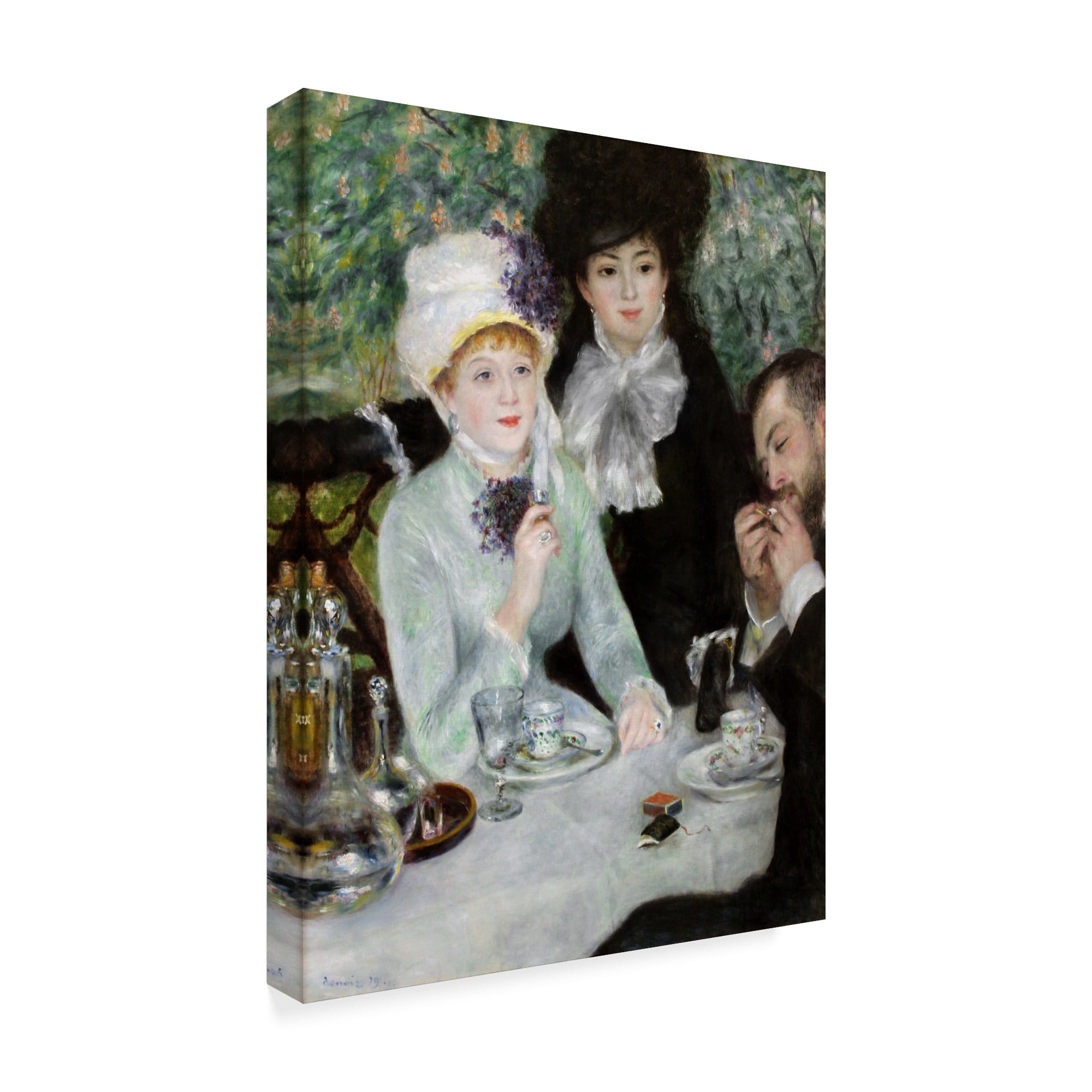 Trademark Fine Art 'The End Of Luncheon' Canvas Art by Pierre Auguste Renoir