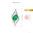 thumbnail image 4 of ANGARA Natural Shell Style Oval 1.5 ct Emerald and Diamond Pendant in 925 Sterling Silver for Women (Size-9x7mm) | May Birthstone, Anniversary, Jewelry Gift for Women | Natural Emerald Necklace, 4 of 9