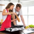 thumbnail image 3 of Portable Dual Burner Electric Stove, 2000W, 5 Heat Levels, Easy Clean - White, 3 of 9