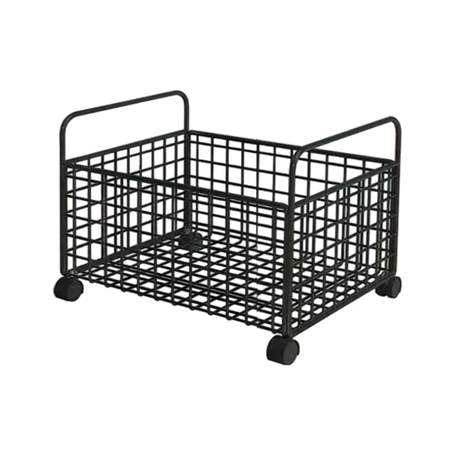Carrito de almacenamiento debajo del escritorio, carrito de almacenamiento de malla con ruedas, organizador de archivos con ruedas para manualidades, M