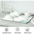 thumbnail image 6 of SKYSONIC Striped Spring Daisy Dish Drying Mat for Kitchen Counter Microfiber Absorbent Reversible Drying Pad Fast Dry Kitchen Accessories 16x18in, 6 of 6