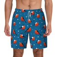 thumbnail image 3 of Uemuo Bullfinches Pattern Mens Swim Trunks Quick Dry Board Shorts with Mesh Lining, Stretch Beach Shorts Quick Dry No-Chafing Board Shorts-Medium, 3 of 9