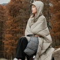 thumbnail image 2 of Outdoor Wearable Cloak Sleeping Bag Portable Warming Sleeping Bag Light-weight Cotton Sleeping Bag For Winter Camping Travel, 2 of 13