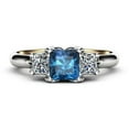 thumbnail image 2 of Women Blue Sapphire 925 Silver Jewelry Wedding Ring, 2 of 2