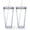 2 Pack, variant on Clear Tumblers with Lid and Straw 20oz/2 PACK,Reusable Plastic Cup,Double Walled Insulated Reusable Plastic Iced Coffee Cup suitable for Cold Drinks, Juice, Coffee,Crystal Clear,Fall Resistant