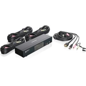 4PORT HDMI KVM SWITCH W/AUDIO USB 2.0 HUB & CABLES TAA