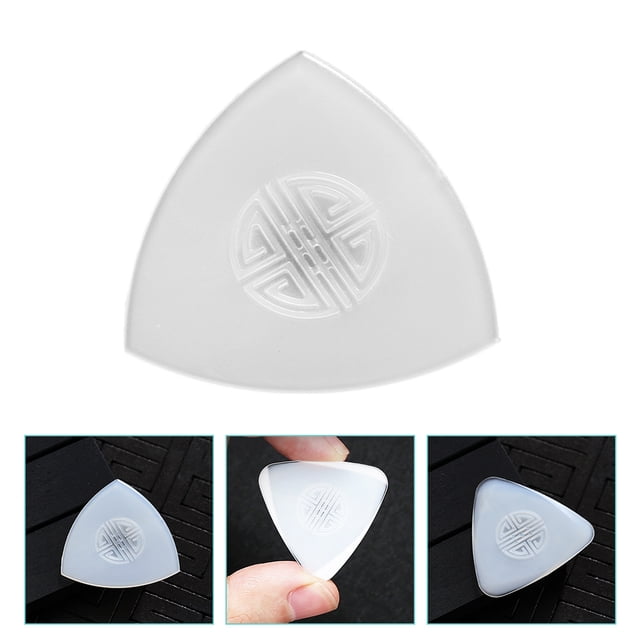 Minkissy 4pcs Ruan Pick Guitar Picks Nylon Liuqin Plectrum Zhongruan Ruan Plectrum Nylon White