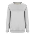 thumbnail image 4 of ATOYSOY Women's Oversized Solid Casual Long Sleeve Pullover Sweatshirts Cute Cotton Tops Gray XXXL, 4 of 9
