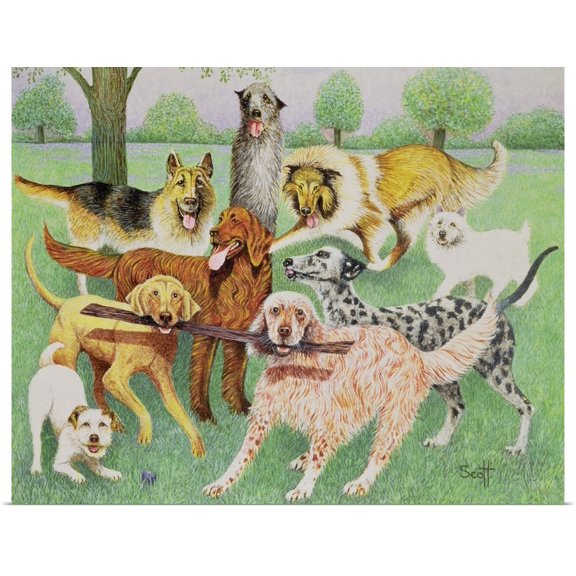 Great BIG Canvas | Rolled Pat Scott Poster Print entitled Catch and Carry