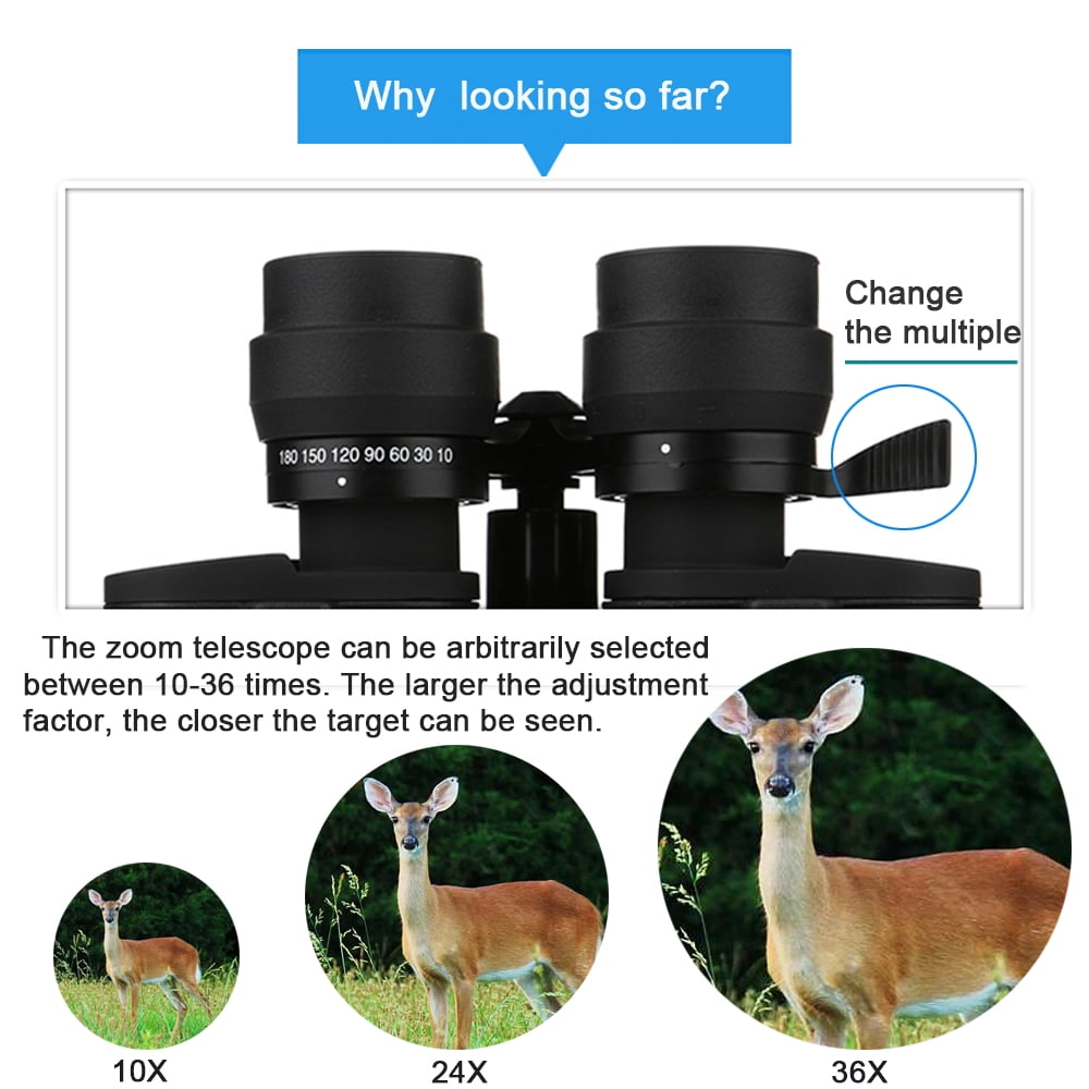 100X180 Magnification Zoom HD Binoculars Outdoor Hunting Camping Telescope with Night Vision