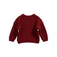thumbnail image 2 of Infant Toddler Baby Girl Boy Knit Sweater Pullover Sweatshirt Warm Long Sleeve Shirt Tops Knitted Fall Winter Clothes, 2 of 7