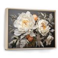 thumbnail image 2 of Designart "Blissful Beige Peony Fragrance II" Peonies Floater Framed Canvas Art Print, 2 of 5