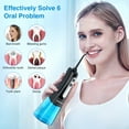 thumbnail image 3 of Cordless Water Flosser Dental Teeth Cleaner, INSMART Professional 300ML Tank DIY Mode USB Rechargeable Dental Oral Irrigator for Home and Travel, IPX7 Waterproof 4 Modes Irrigate for Oral Care, 3 of 8