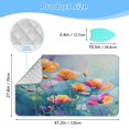 thumbnail image 2 of Ironing Mat Portable Ironing Blanket for Table Top Travel Ironing Pad for Washer Dryer 27.6" x 47.2" Watercolor Wildflowers Painting, 2 of 6