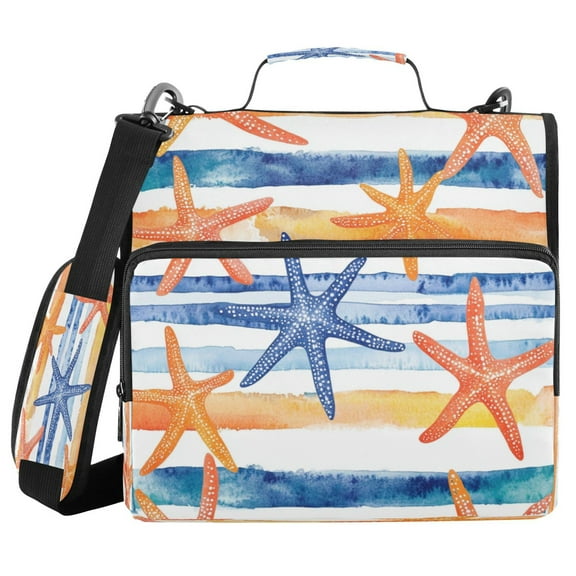 YAZAOO Zipper Binder trapper keeper Documents Organized Design Ocean's Embrace Printed