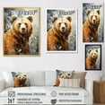thumbnail image 4 of Designart "Regal Mountain Bear" Animals Bear Floater Framed Canvas Wall Art, 4 of 5