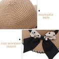 thumbnail image 3 of Sombrero de paja de verano para mujer, con circunferencia de 56-58 cm, para playa, exterior, con lazo, de ala grande, protector solar, 3 of 5