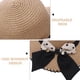 thumbnail image 3 of Sombrero de paja de verano para mujer, con circunferencia de 56-58 cm, para playa, exterior, con lazo, de ala grande, protector solar, 3 of 5