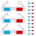 thumbnail image 1 of TABLZONE 200 Pcs Lunettes en Carton 3D avec Lentilles Anaglyphes Rouges et Bleues pour Fête, Cinéma et Jeux 3D, 1 of 8
