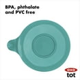 thumbnail image 3 of OXO Tot Bathtub Drain Stopper, Baby-Safe Silicone Plug, Teal, 3 of 6