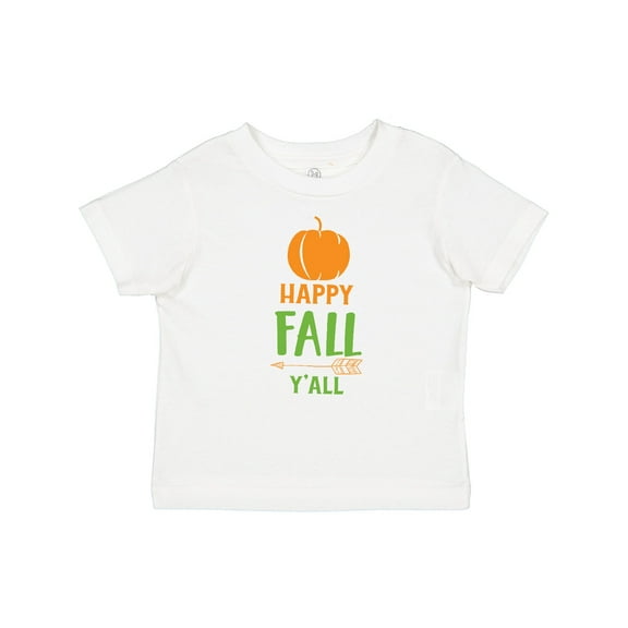 Inktastic Happy Fall Y'all, Pumpkin, Arrow - Orange Green Boys or Girls Baby T-Shirt