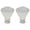 Crystal with Brushed Steel Base, variant on Urbanest Crystal Diana Lamp Finial – 2 Inch Tall, Black Base– Decorative Lamp Shade Finial for Table & Floor Lamps- 2 Pieces