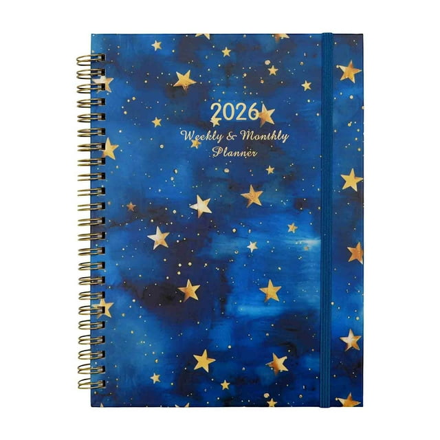 Vwrxbz 2026 Planner Weekly Monthly Hardcover Agenda Organizer with Pockets Goal Setting Calendar Notebook