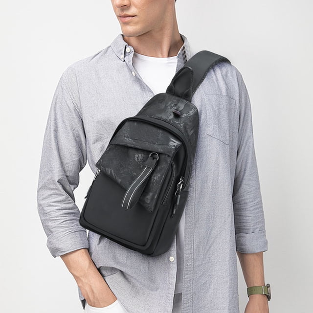 Fiudx Bolso Bandolera Impermeable de Gran Capacidad, Cómodo Bolso de Pecho con Correa Gruesa, Elegante y Ligero, Ideal para Viajes, Senderismo, Uso Diario, Versátil para Cualquier Ocasión.