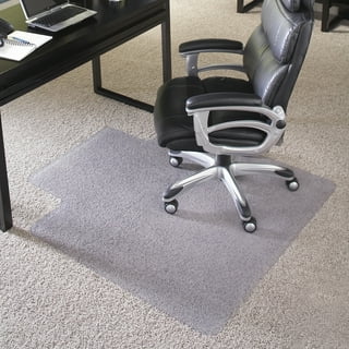 Copedvic Office Chair Mat for Carpeted Floors, 36 inch Round 3.0mm Thick, Floor Mats with Studs for Low and Medium Pile Carpets for Under Chairs, Clear