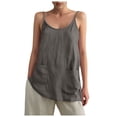 thumbnail image 4 of Yammkia Womens Summer Clothes Womens Tank Tops Summer Tank Tops for Women 2026, Sleeveless Loose Casual Tops Shirts(Gray,M), 4 of 8