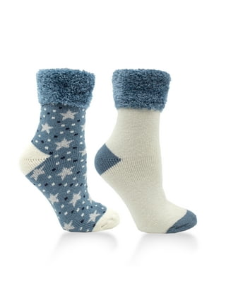 Double Layer Snow Flakes Slipper Socks With Shea Butter Infused