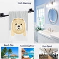 thumbnail image 2 of Dreamtimes Cute Cartoon Chow Chow Dog Print Soft Absorbent Guest Hand Towels for Bathroom, Hotel, Gym and Spa (16 x 30 Inches,Gray), 2 of 4