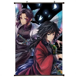 Riapawel Demon Slayer Posters, Anime Demon Slayer All Members Painting Silk  Clothes Art Posters A3 Size for Living Room Office Walls Decorations