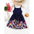 thumbnail image 4 of Mikrdoo Kid Toddler Girls Dress 4T 5T 6T 7T Girls Floral Print Elegant Straps Summer Sleeveless Dress One Piece Party Dress,As Gift, 4 of 9