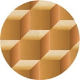 thumbnail image 1 of Ahgly Company Machine Washable Indoor Round Transitional Orange Area Rugs, 6' Round, 1 of 7