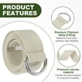 thumbnail image 3 of Uxcell Web Football Belt, Men Canvas Belt Web Flag Football D Ring, Adjustable Soccer Replacement Strap 51 Inch & 2 Pcs & Canvas & Light Gray, 3 of 7