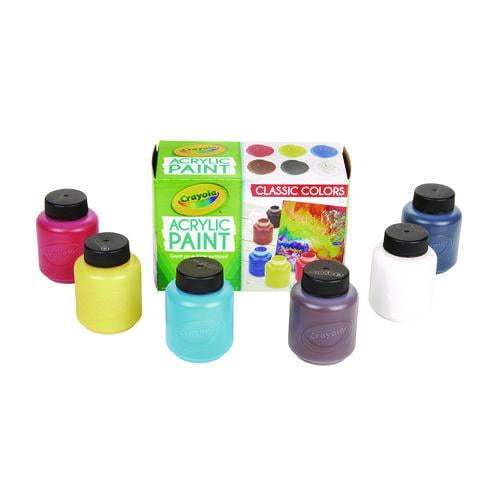 Acrylic Paint Set, Six Assorted Classic Colors, 2 oz Bottles, 6/Box | Bundle of 2