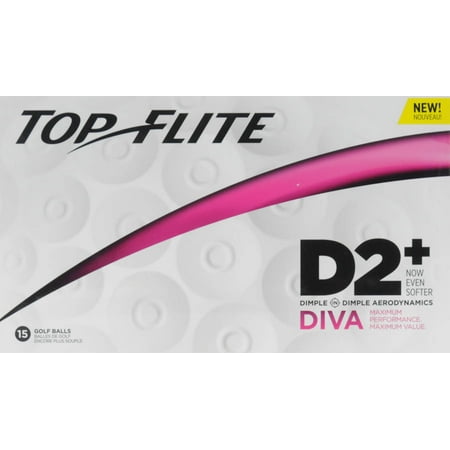 Top Flite D2 Diva Golf Balls, 1 Dozen