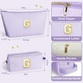 thumbnail image 3 of DAKIMOE Makeup Bag Cosmetic Bags Organizer Personalized Initial Travel Essentials Toiletry Bag for Birthday Christmas Girlfriend Teacher Valentines Day Gifts, 3 of 9