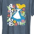 thumbnail image 3 of Disney - Alice in Wonderland - Alice Botanical - Women's Short Sleeve Graphic T-Shirt, 3 of 5