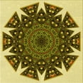 thumbnail image 1 of Ahgly Company Machine Washable Indoor Square Transitional Chrome Gold Yellow Area Rugs, 5' Square, 1 of 7