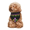 thumbnail image 4 of Disketp Mardi Gras Fleur de Lis Dog Bandanas 1PC Triangle Adjustable Puppy Bandana Bib Handkerchief for Large Medium Girl Dogs Pets Gift, 4 of 6
