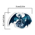 thumbnail image 3 of WIRESTER 2pcs Acrylic Fridge Magnet for Home Office Classroom Acrylic Magnets to Stick on Computer, Fridge, Dryer, Lockers - Blue Dragon & Fire Breathing Dragon, 3 of 7