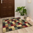 thumbnail image 2 of Ottomanson 2'7" x 5' Area Rug – Non-Slip Low Pile Stain Resistant Rug for Bedroom & Entryway, Checkered Multicolor, 2 of 7