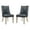 Navy Blue, variant on Linon Hale Set of 2 Navy Blue Faux Leather Dining Chairs with Natural Wood Legs