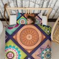thumbnail image 3 of Boho Bohemia Flower Duvet Cover and Pillowcase Set for Single Bedding, Bedroom Accessories for Kids Teens, 3 of 5