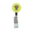 thumbnail image 1 of Checkerboard Lime Green Wirehaired Dachshund Retractable Badge Reel, 1 of 1