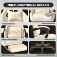 thumbnail image 5 of SOONTRANS Gaming Chair with Footrest, Computer Game Chair with Massage Lumbar Support & Headrest, High Back Vintage Office Game Chair for Adults and s, Beige, 5 of 9